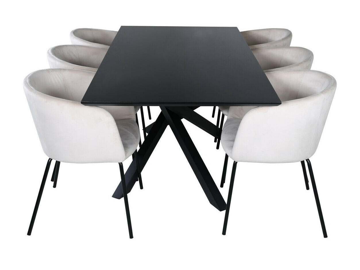 Обеденный гарнитур Dallas 2691 (Крем + Чёрный)