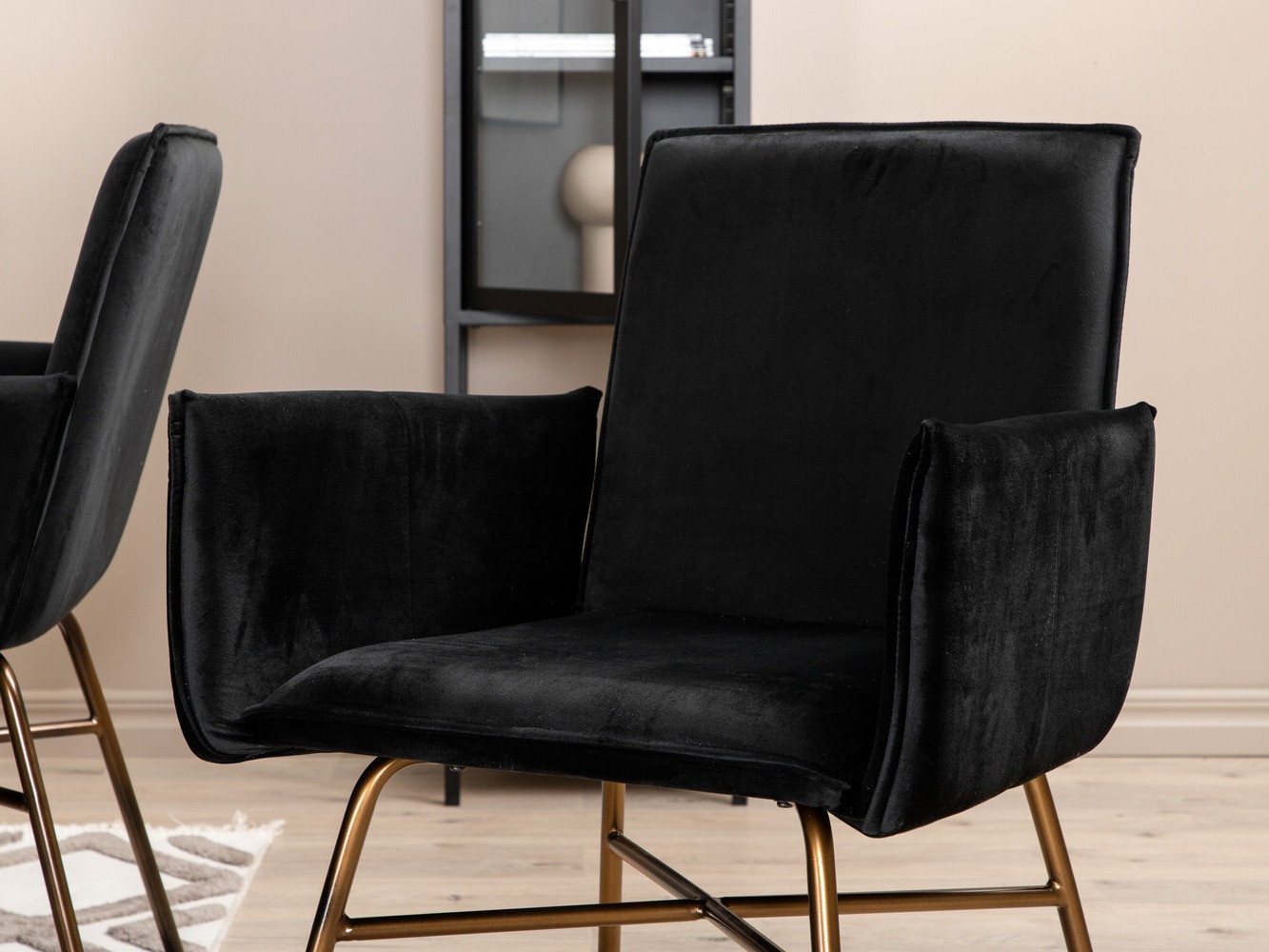 Обеденный гарнитур Dallas 2701 (Чёрный + Медь)