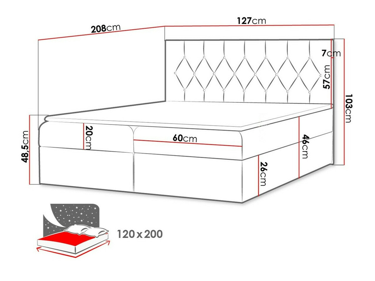 Континентальная кровать Baltimore 159 (Mikrofaza 12)