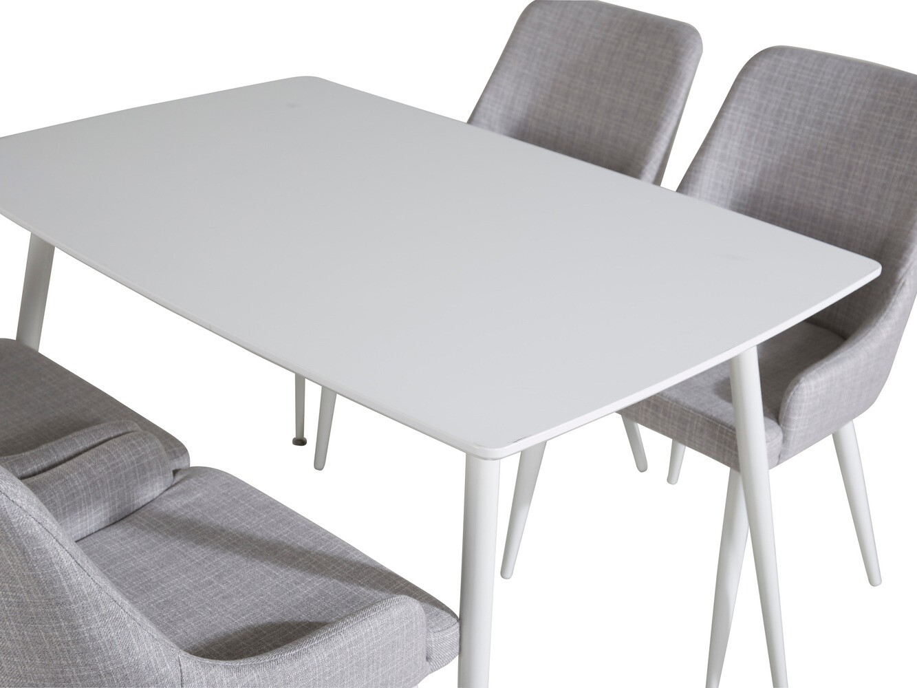 Ēdamistabas komplekts Dallas 1895 (Balts + Gaiši pelēks)