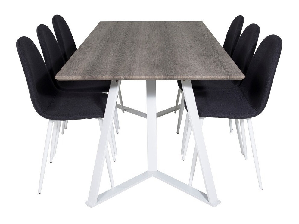 Обеденный гарнитур Dallas 1804 (Белый + Чёрный)