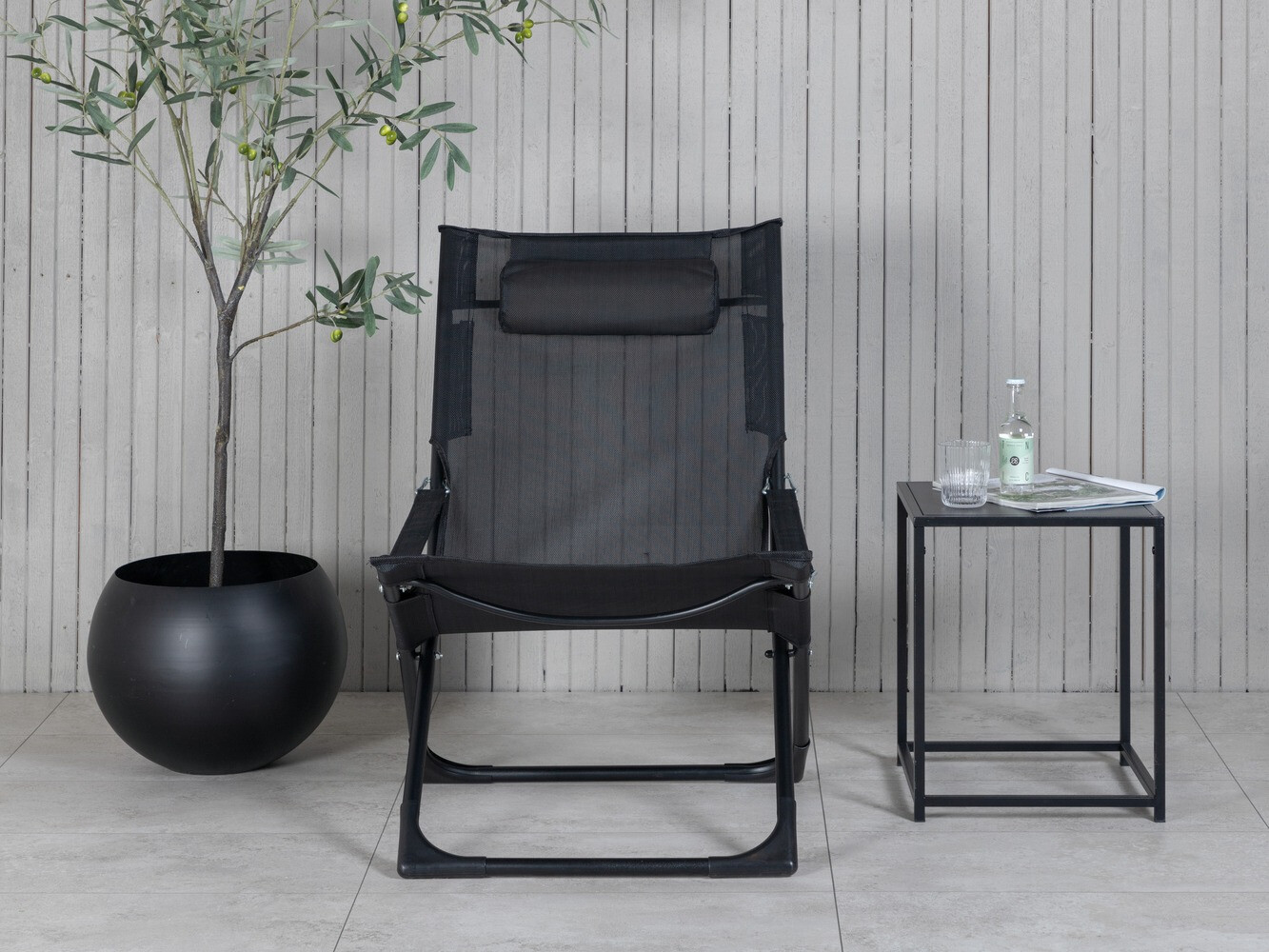 Dārza krēsls Dallas 800 (Melns)