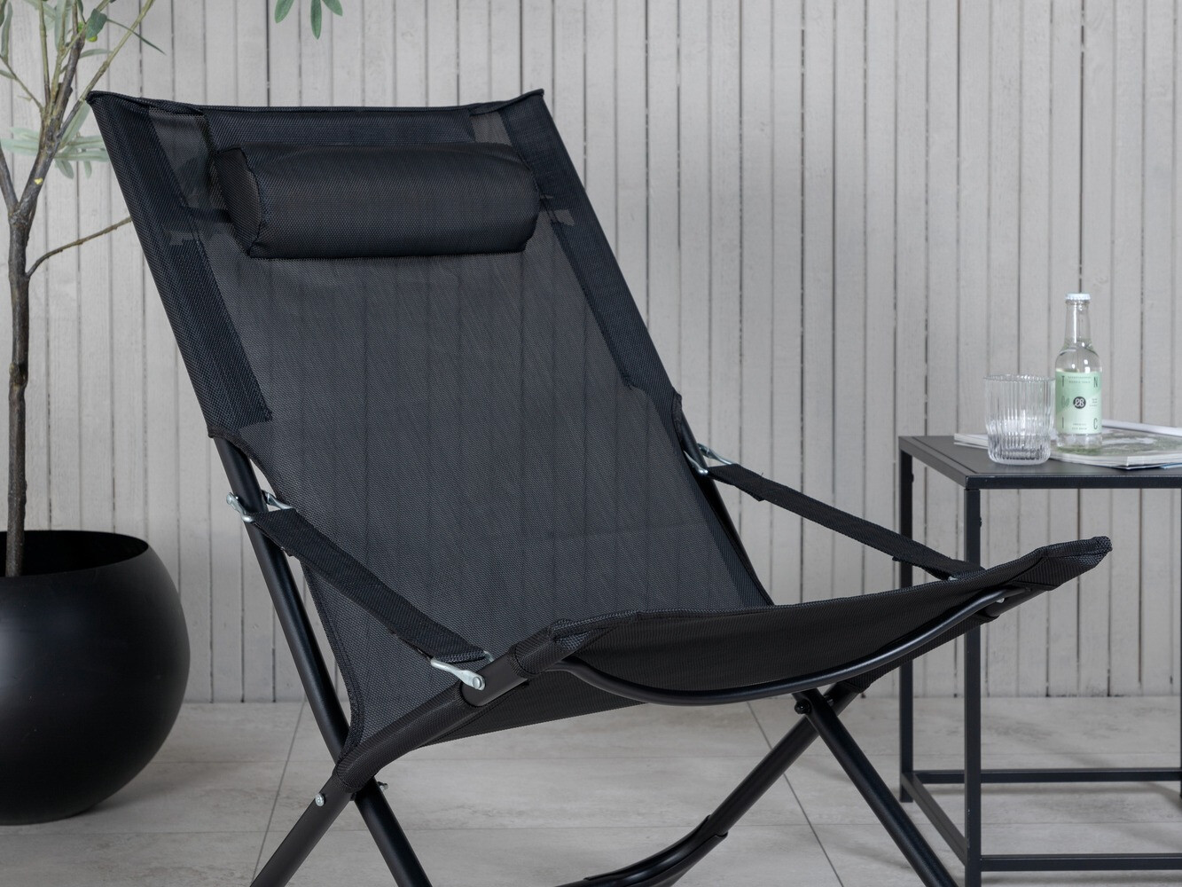 Dārza krēsls Dallas 800 (Melns)