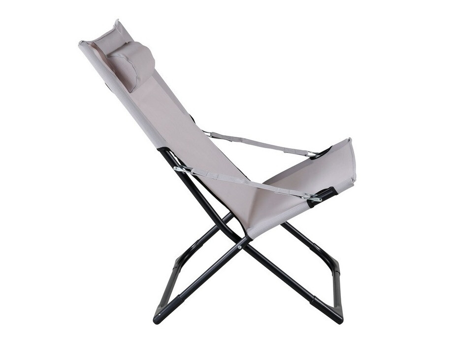 Dārza krēsls Dallas 800 (Pelēks + Melns)