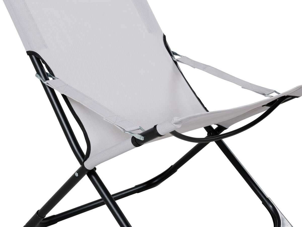 Dārza krēsls Dallas 800 (Pelēks + Melns)