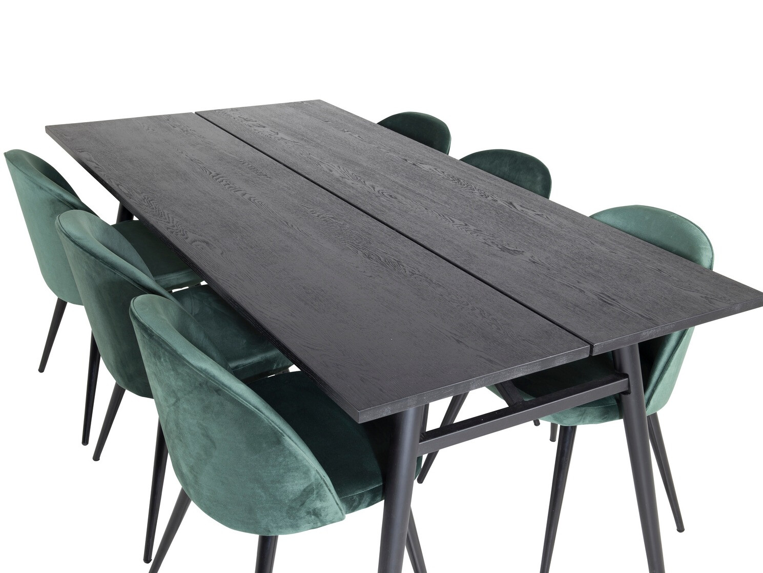 Ēdamistabas komplekts Dallas 1676 (Zaļš + Melns)