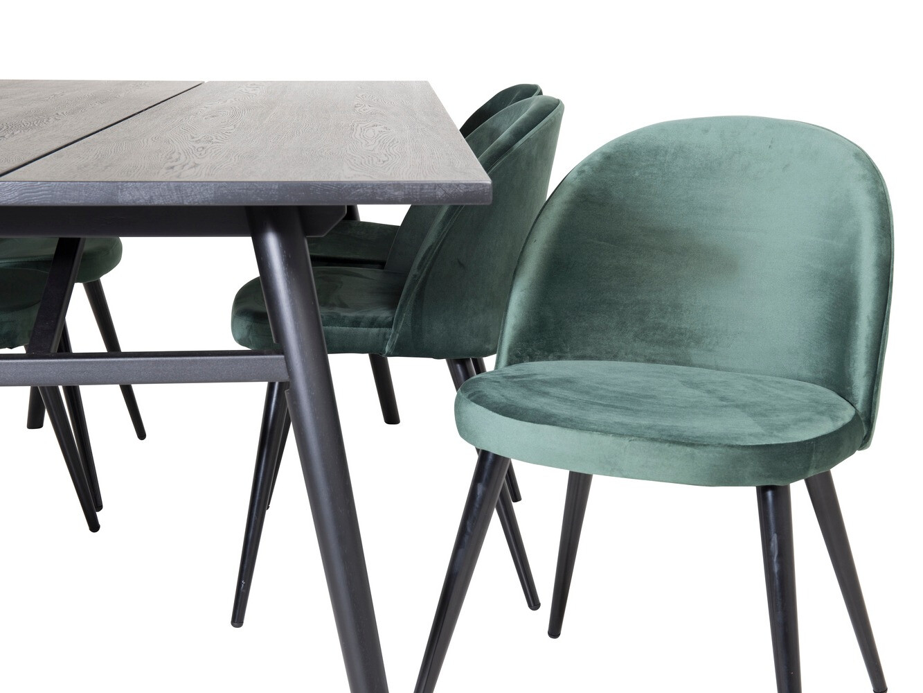 Ēdamistabas komplekts Dallas 1676 (Zaļš + Melns)