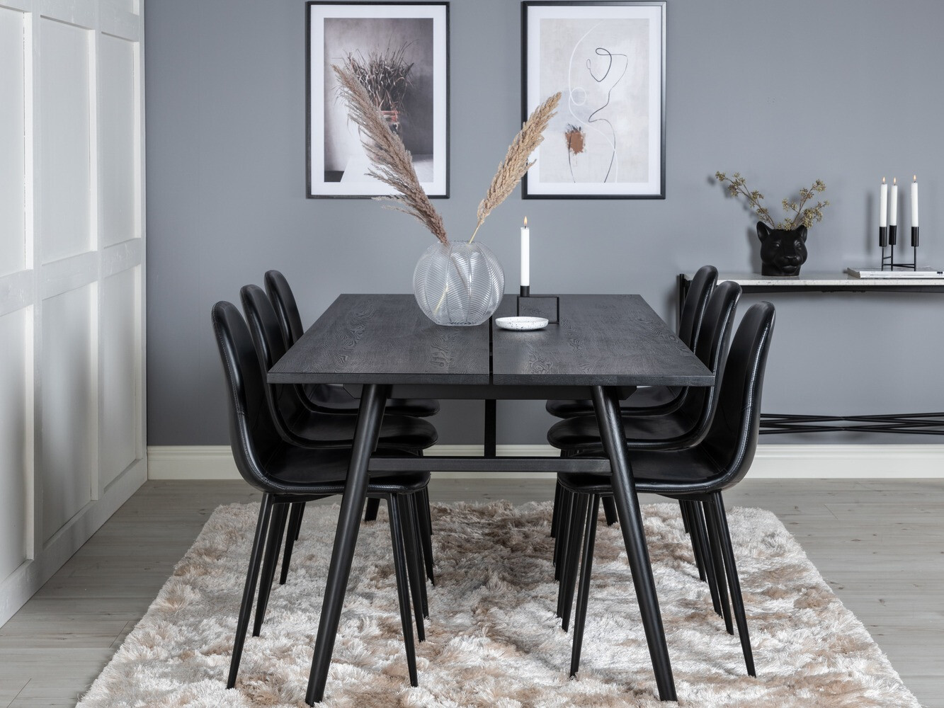 Ēdamistabas komplekts Dallas 1681 (Melns)