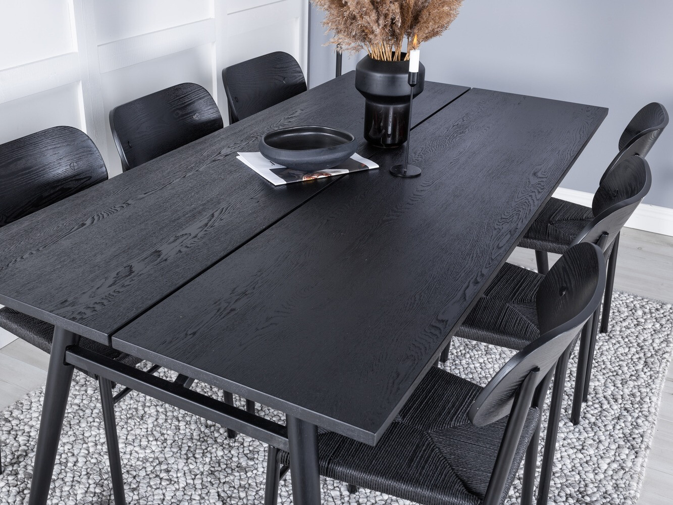 Ēdamistabas komplekts Dallas 1785 (Melns)