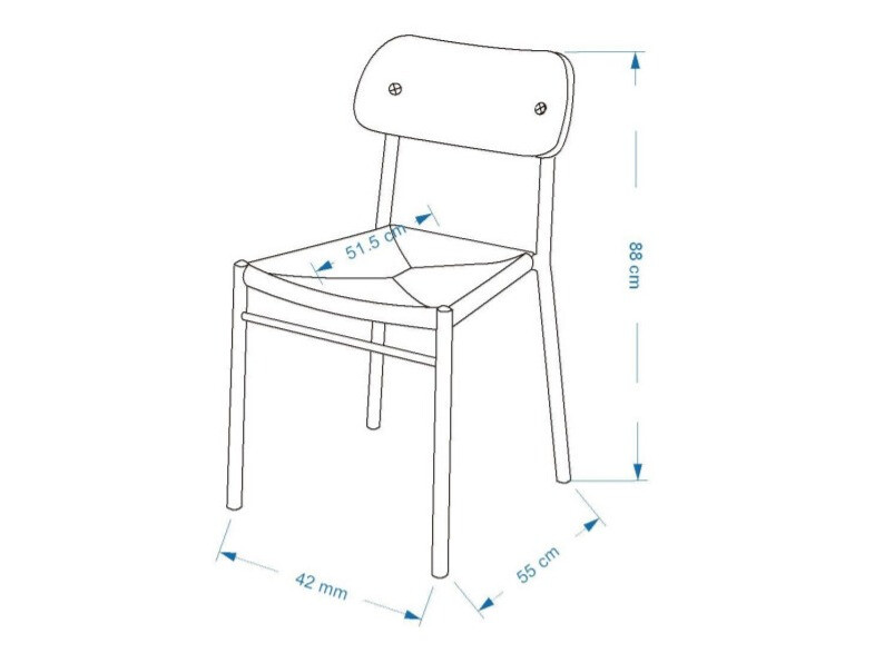 Ēdamistabas komplekts Dallas 1785 (Melns)
