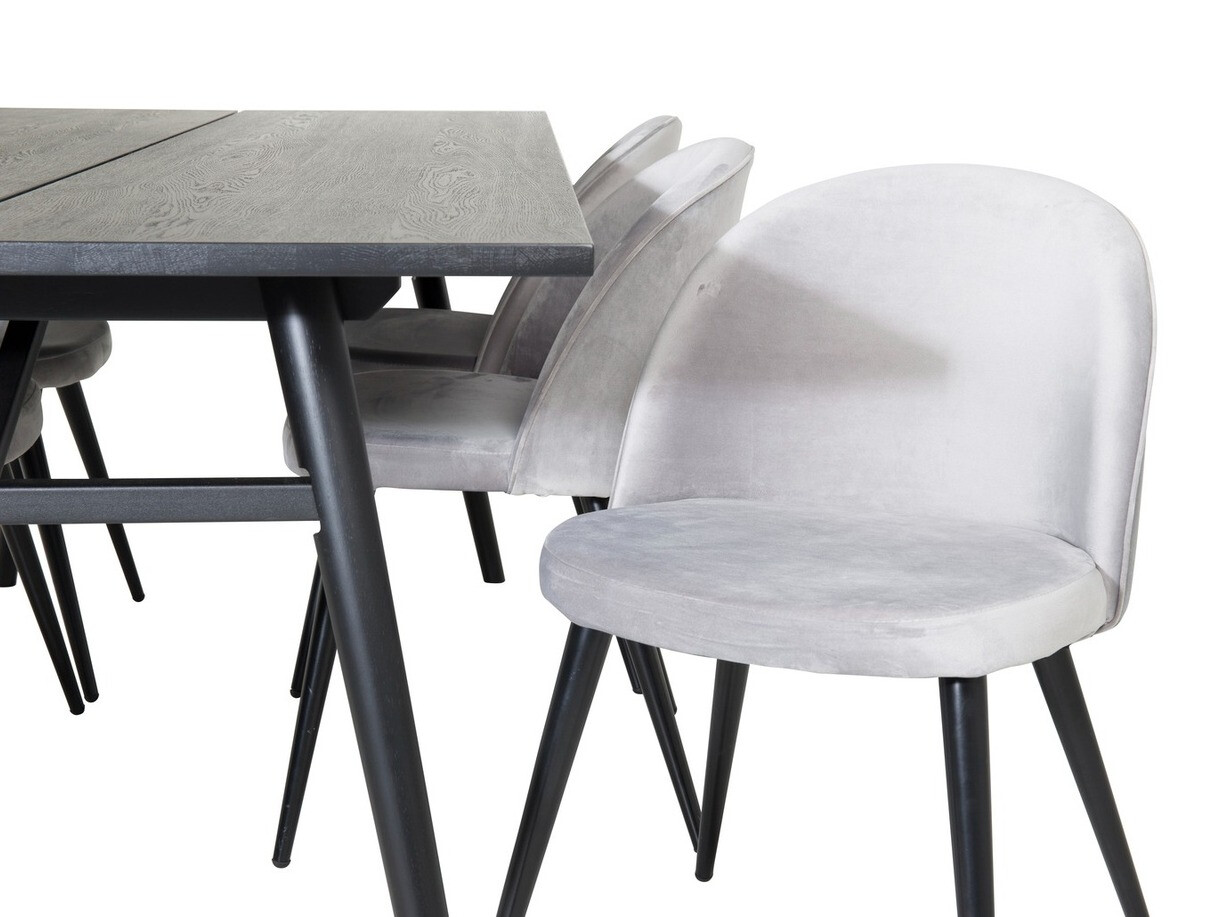 Обеденный гарнитур Dallas 1676 (Серый + Чёрный)