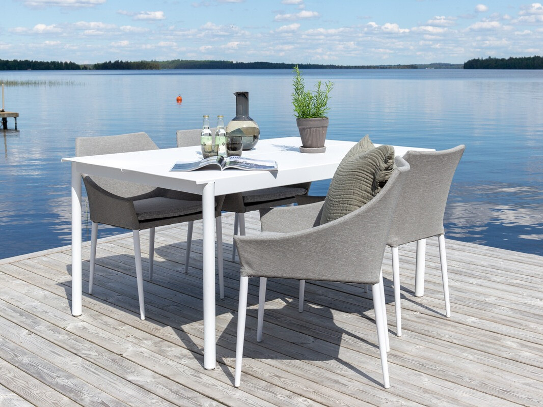 Dārza krēsls Dallas 2563 (Balts + Pelēks)