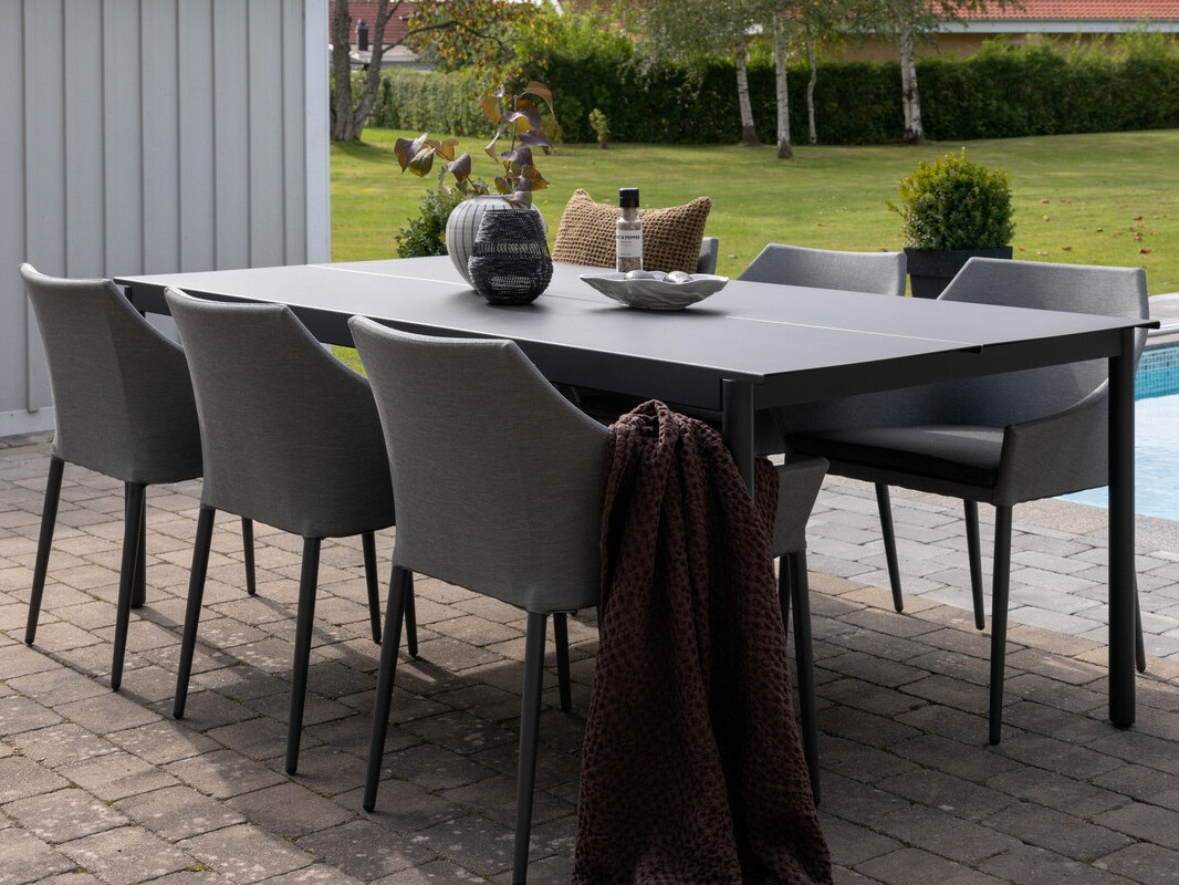 Dārza krēsls Dallas 2563 (Melns + Pelēks)