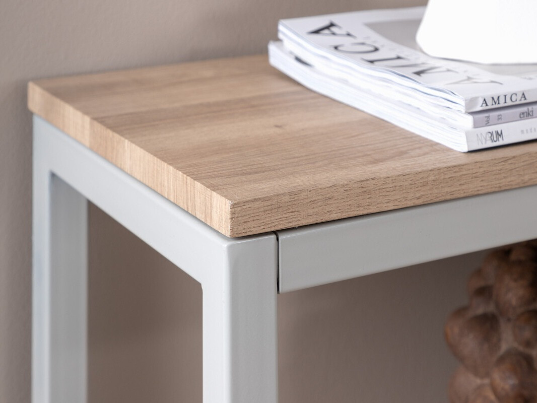 Консоль Dallas 2521 (Светлое дерево + Серый)