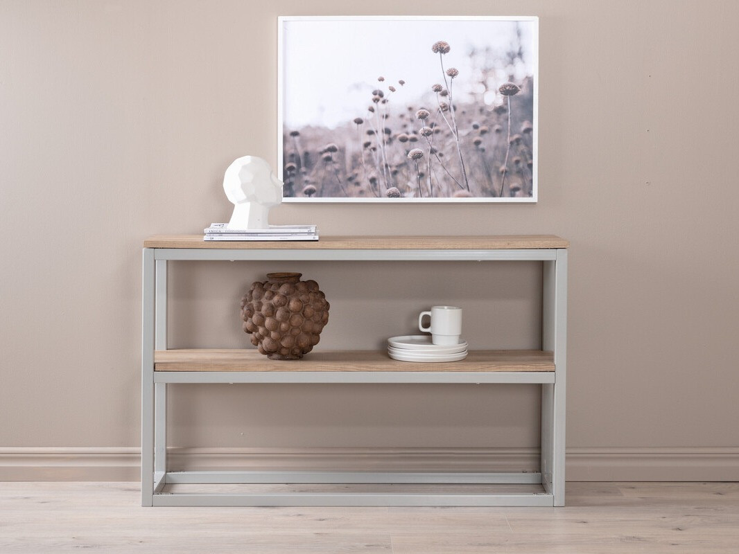 Konsole Dallas 2521 (Gaišs koks + Pelēks)