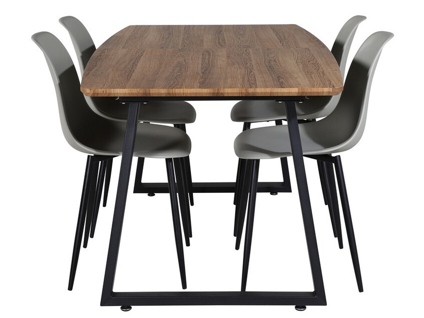 Обеденный гарнитур Dallas 329 (Серый + Чёрный)