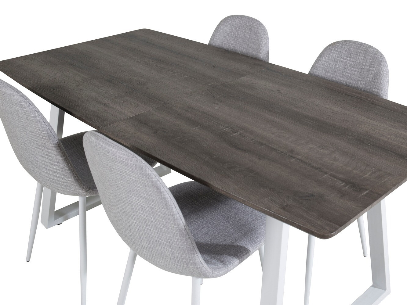 Ēdamistabas komplekts Dallas 1979 (Balts + Gaiši pelēks)