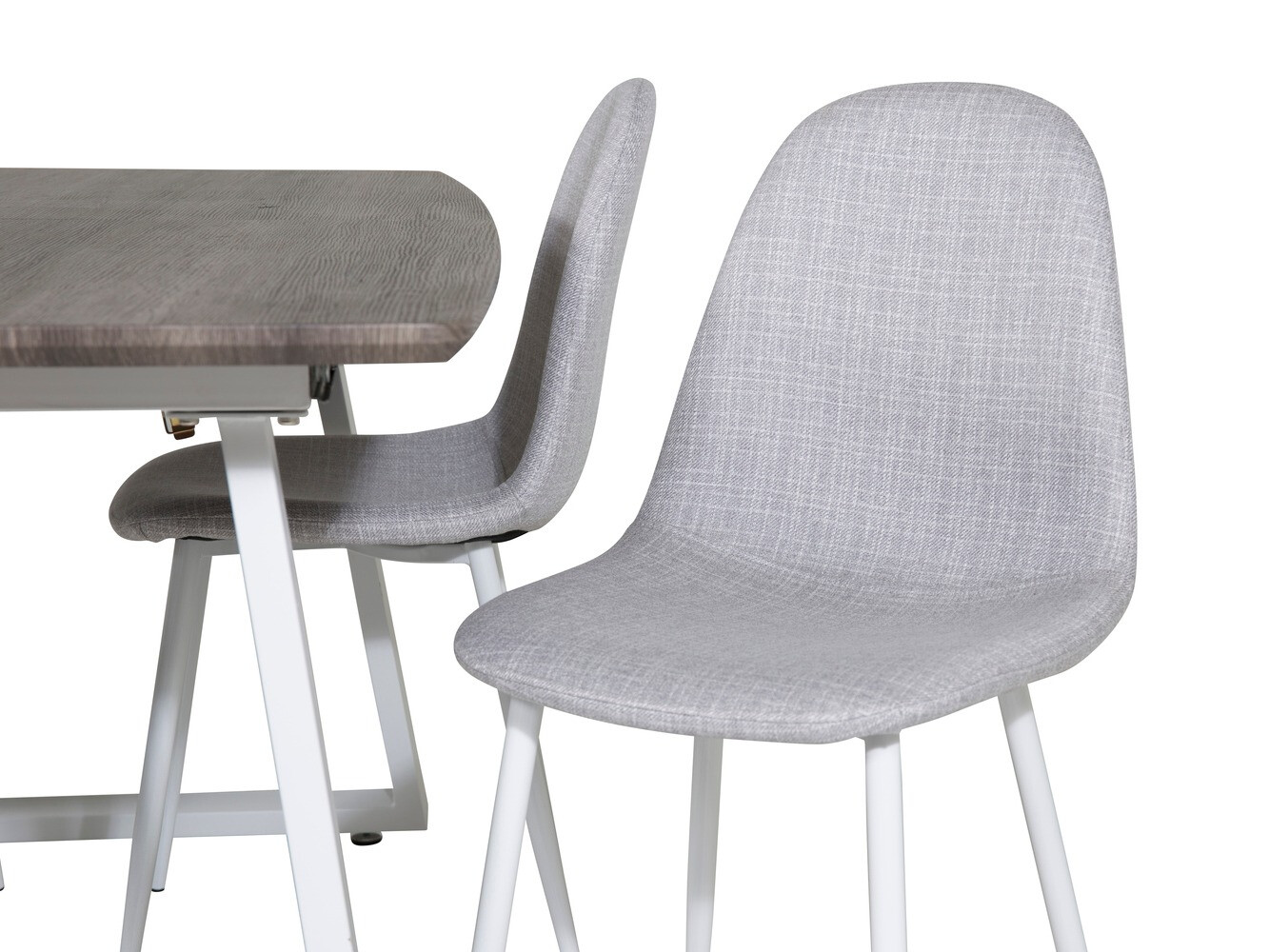 Ēdamistabas komplekts Dallas 1979 (Balts + Gaiši pelēks)