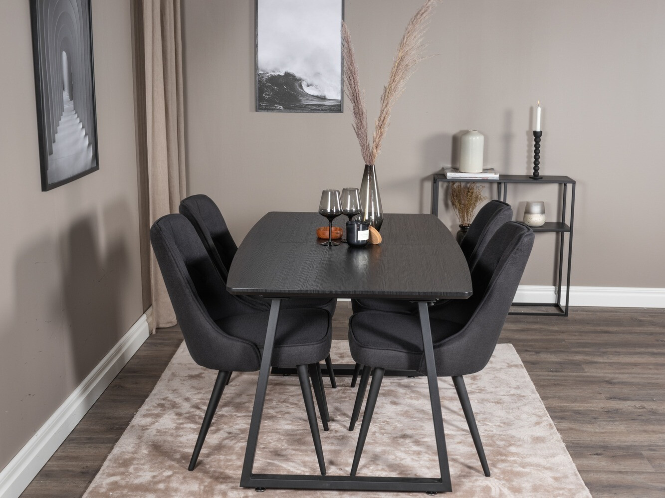 Ēdamistabas komplekts Dallas 1994 (Melns)