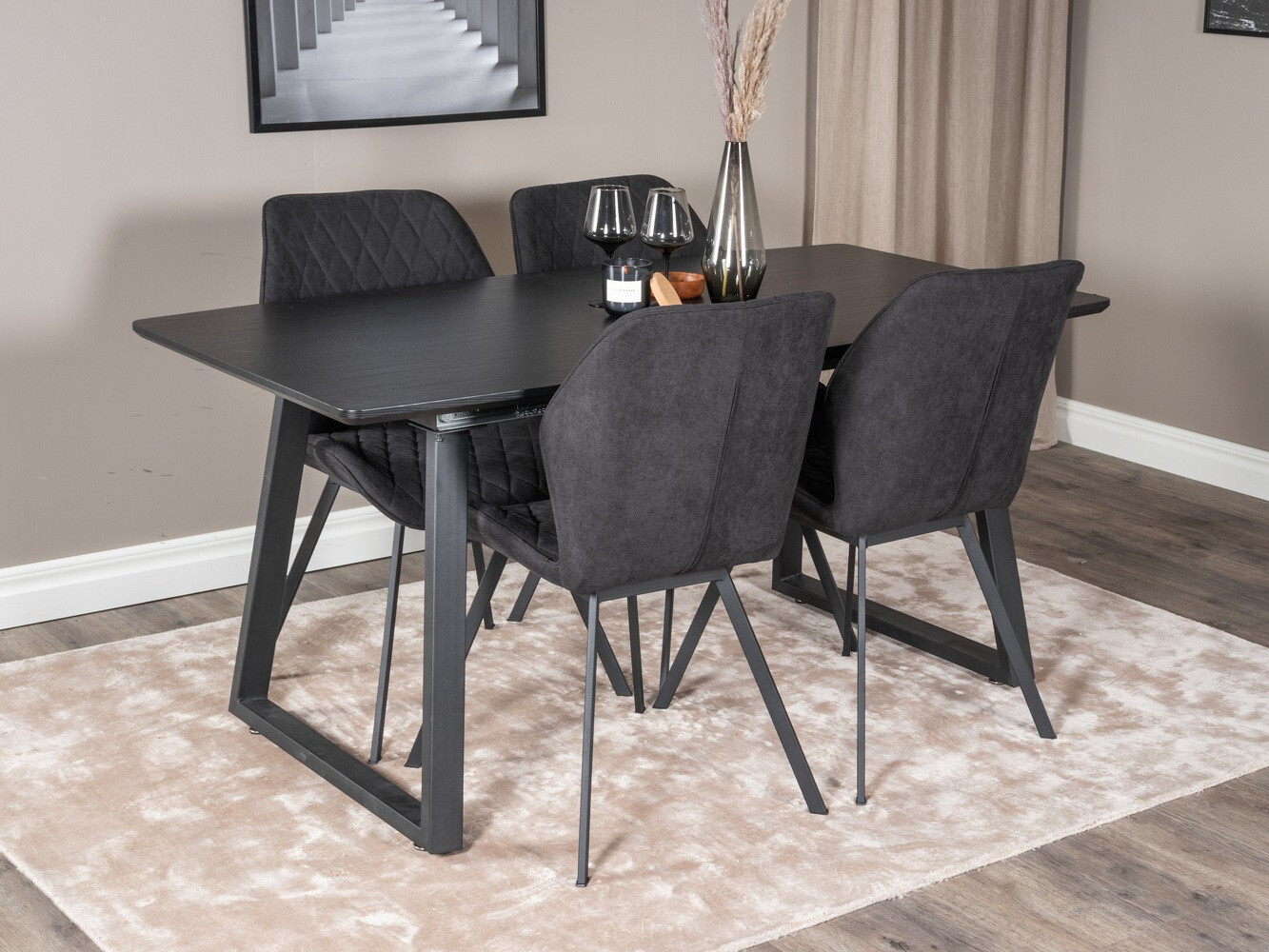 Ēdamistabas komplekts Dallas 1997 (Melns)