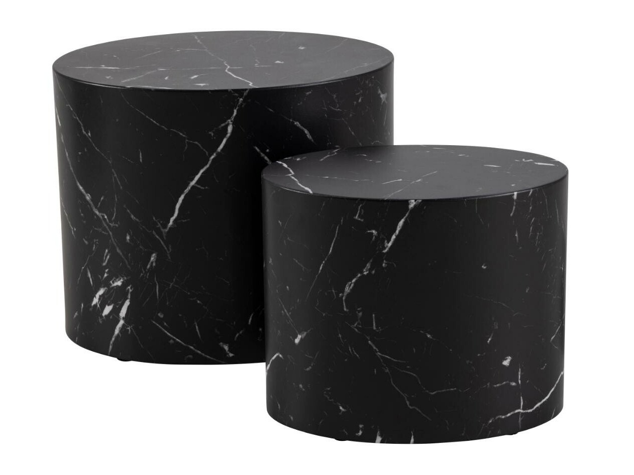 Kafijas galdiņu komplekts Norsica 587 (Melnais marmors)