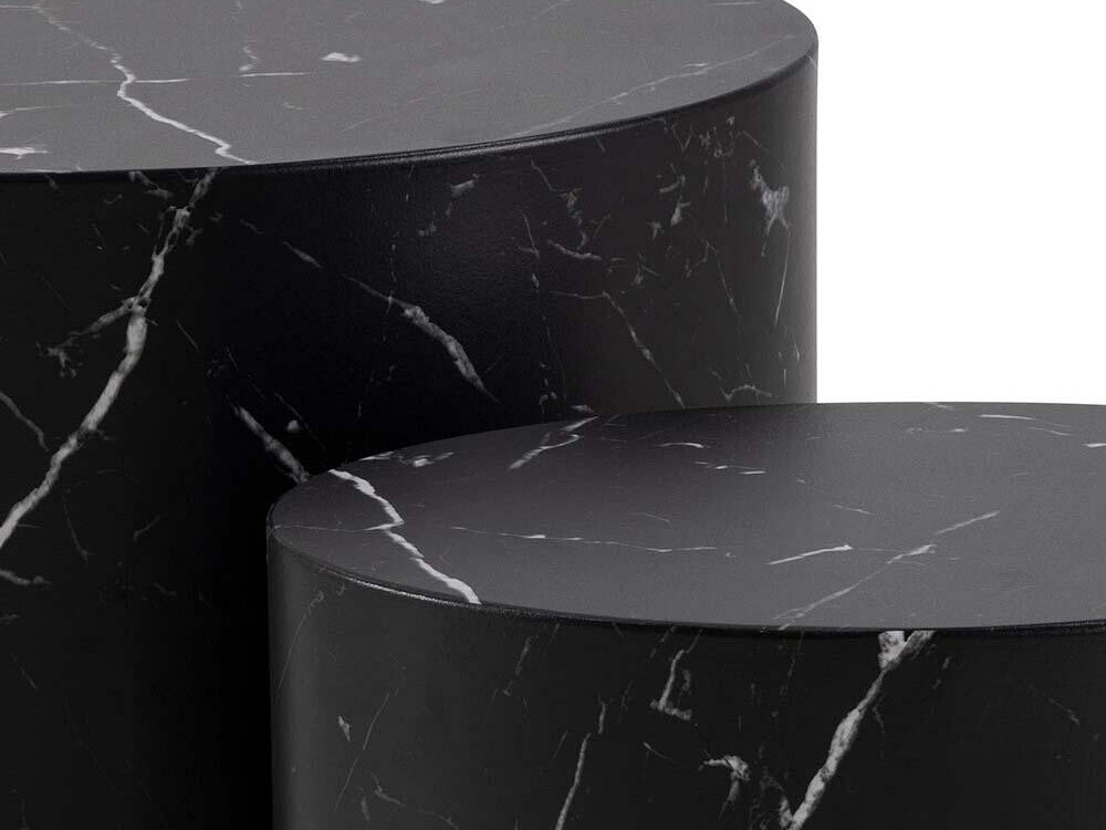 Kafijas galdiņu komplekts Norsica 587 (Melnais marmors)