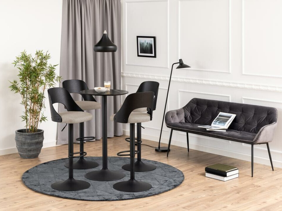 Низкий барный стул Norsica 606 (Светло-коричневый + Чёрный)