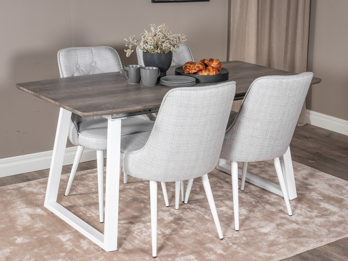 Обеденный гарнитур Dallas 1805 (Белый + Светло-серый)