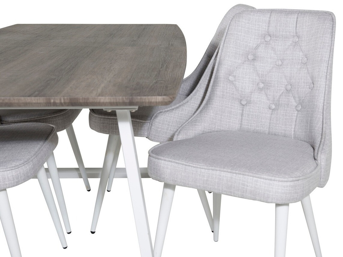 Обеденный гарнитур Dallas 1805 (Белый + Светло-серый)