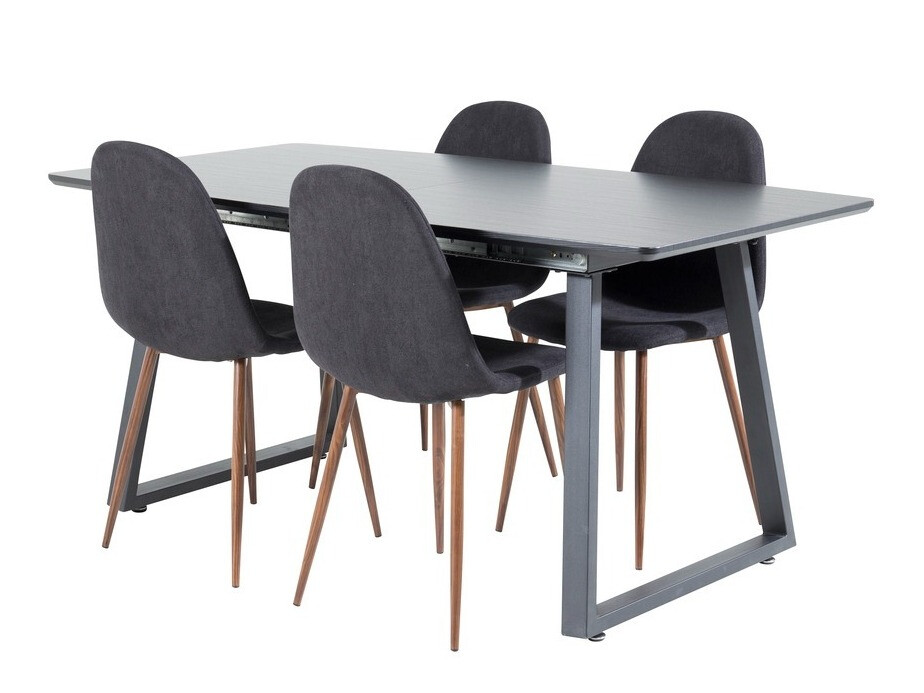 Обеденный гарнитур Dallas 1983 (Чёрный + Грецкий орех)