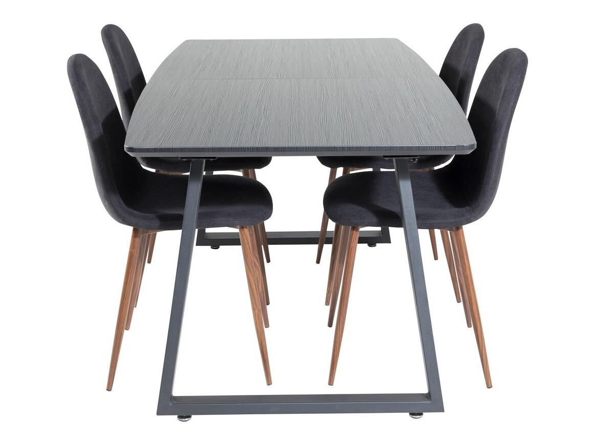 Обеденный гарнитур Dallas 1983 (Чёрный + Грецкий орех)