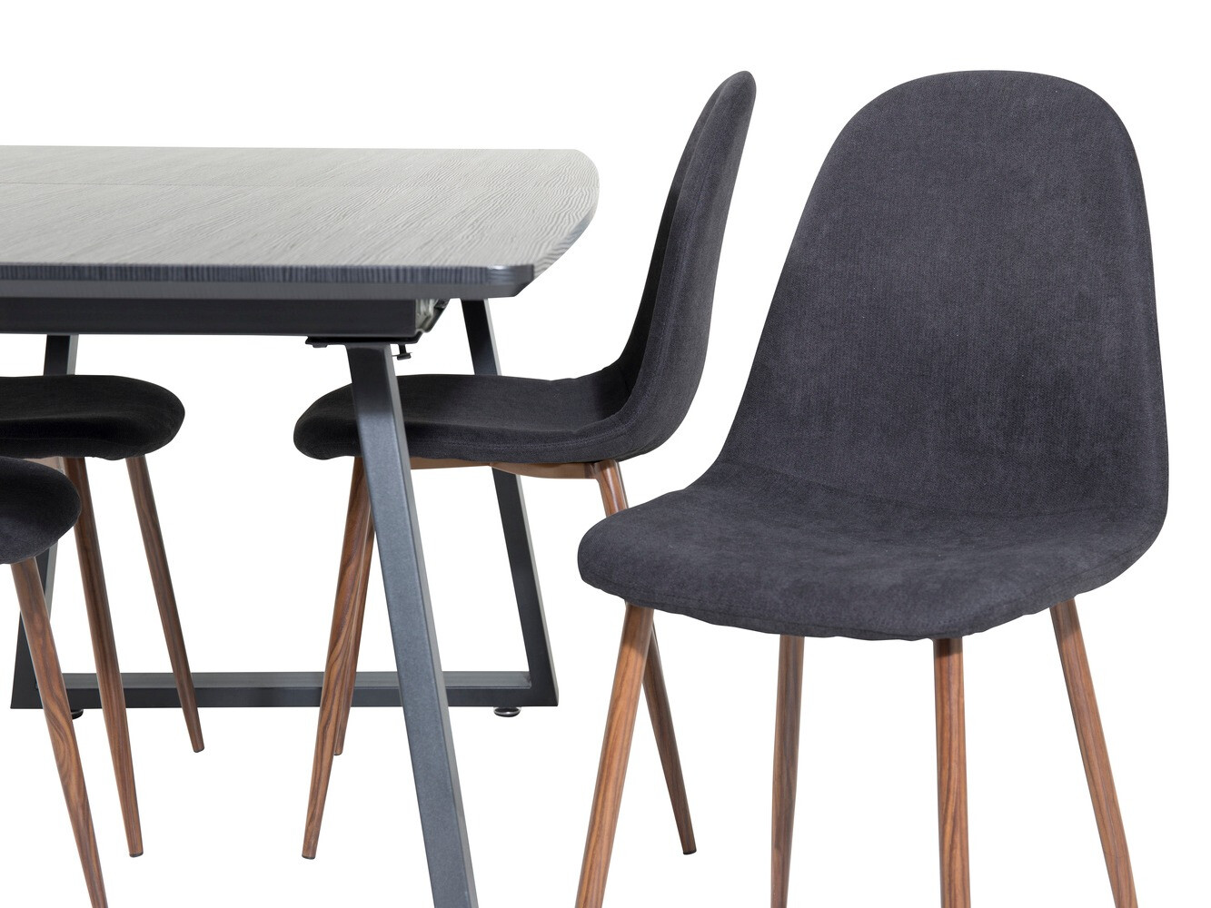 Обеденный гарнитур Dallas 1983 (Чёрный + Грецкий орех)