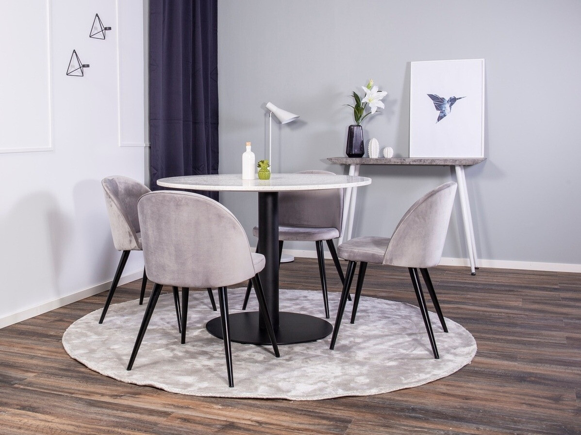 Ēdamistabas komplekts Dallas 1107 (Pelēks + Melns)