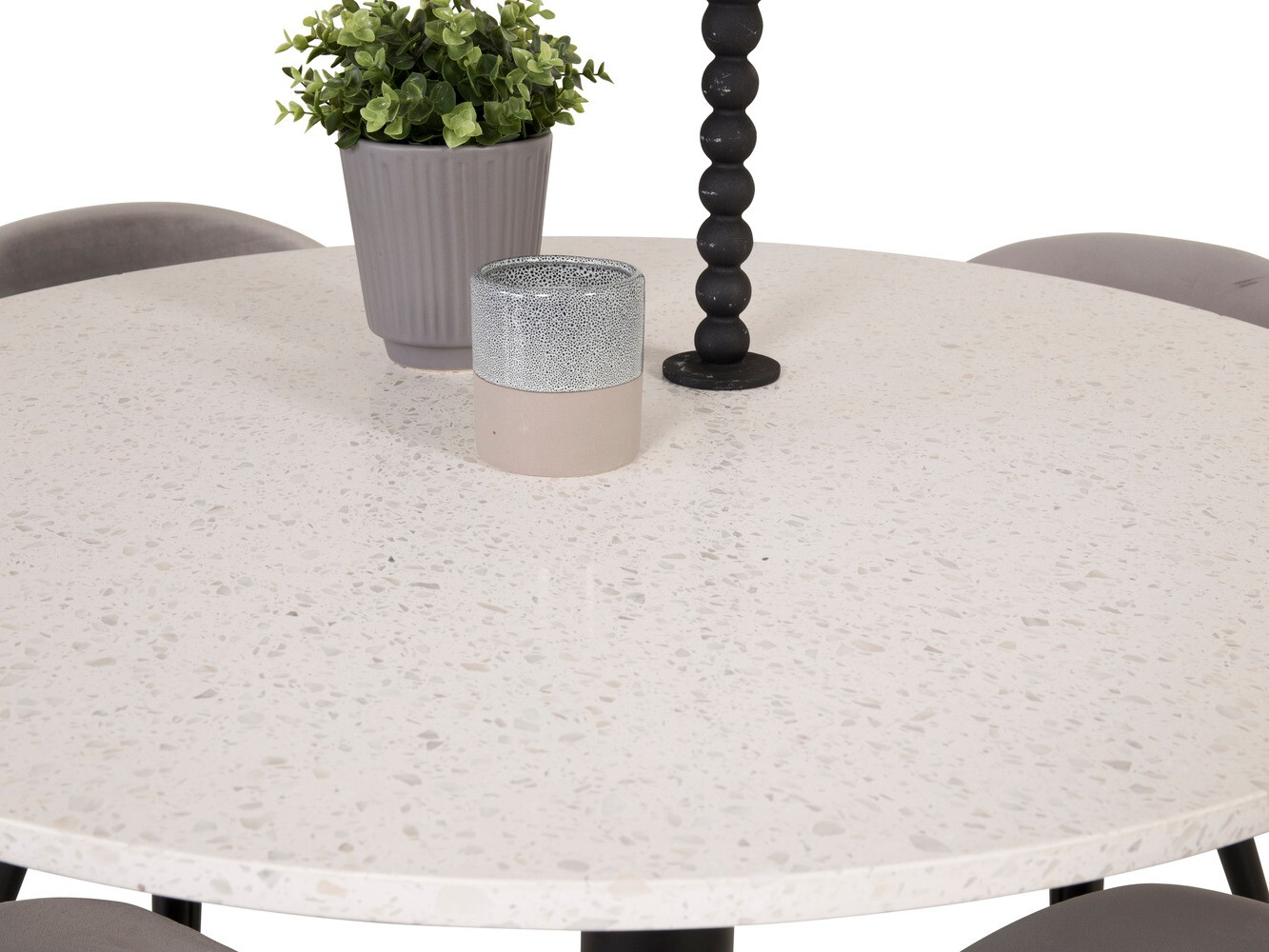 Ēdamistabas komplekts Dallas 1107 (Pelēks + Melns)