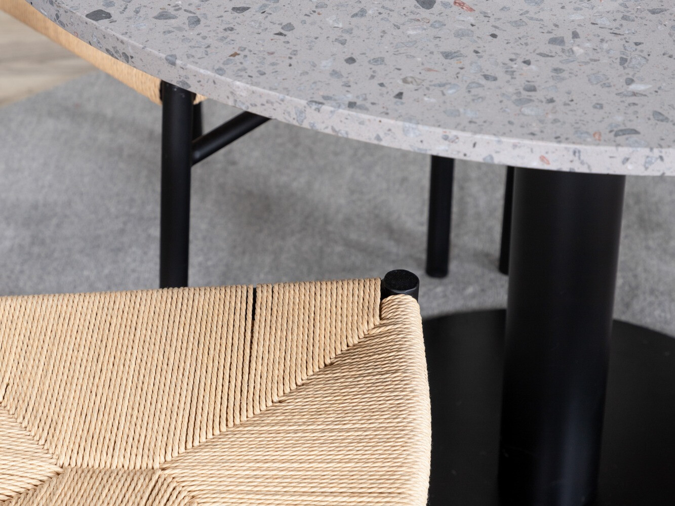 Ēdamistabas komplekts Dallas 1137 (Gaišs koks + Melns)