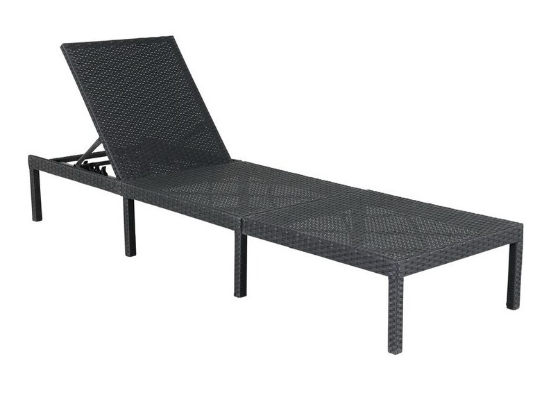 Sauļošanās krēsls Dallas 904 (Melns + Pelēks)