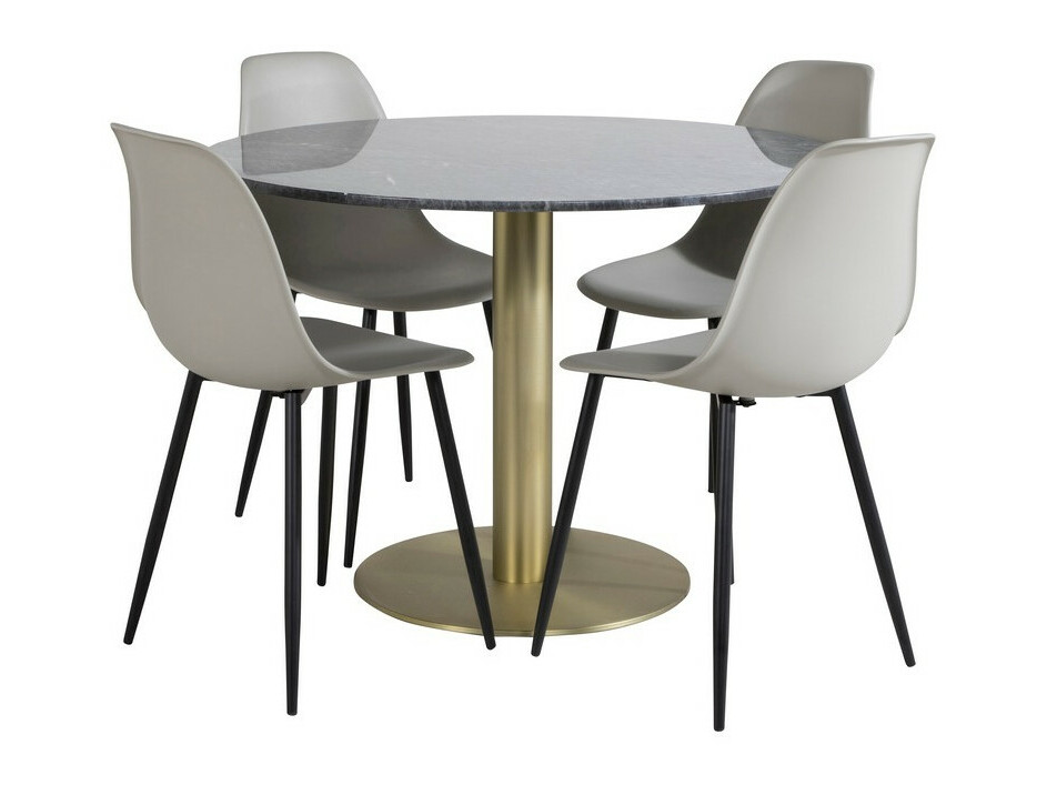 Ēdamistabas komplekts Dallas 1214 (Pelēks + Melns)