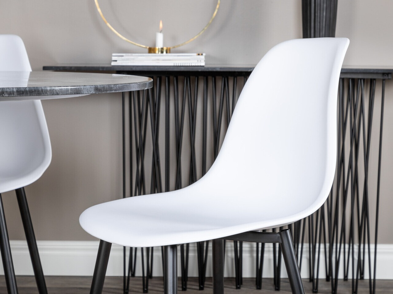 Обеденный гарнитур Dallas 1214 (Белый + Чёрный)