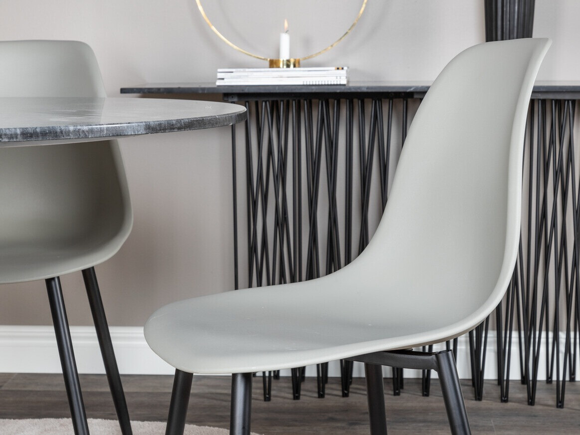 Обеденный гарнитур Dallas 1214 (Серый + Чёрный)