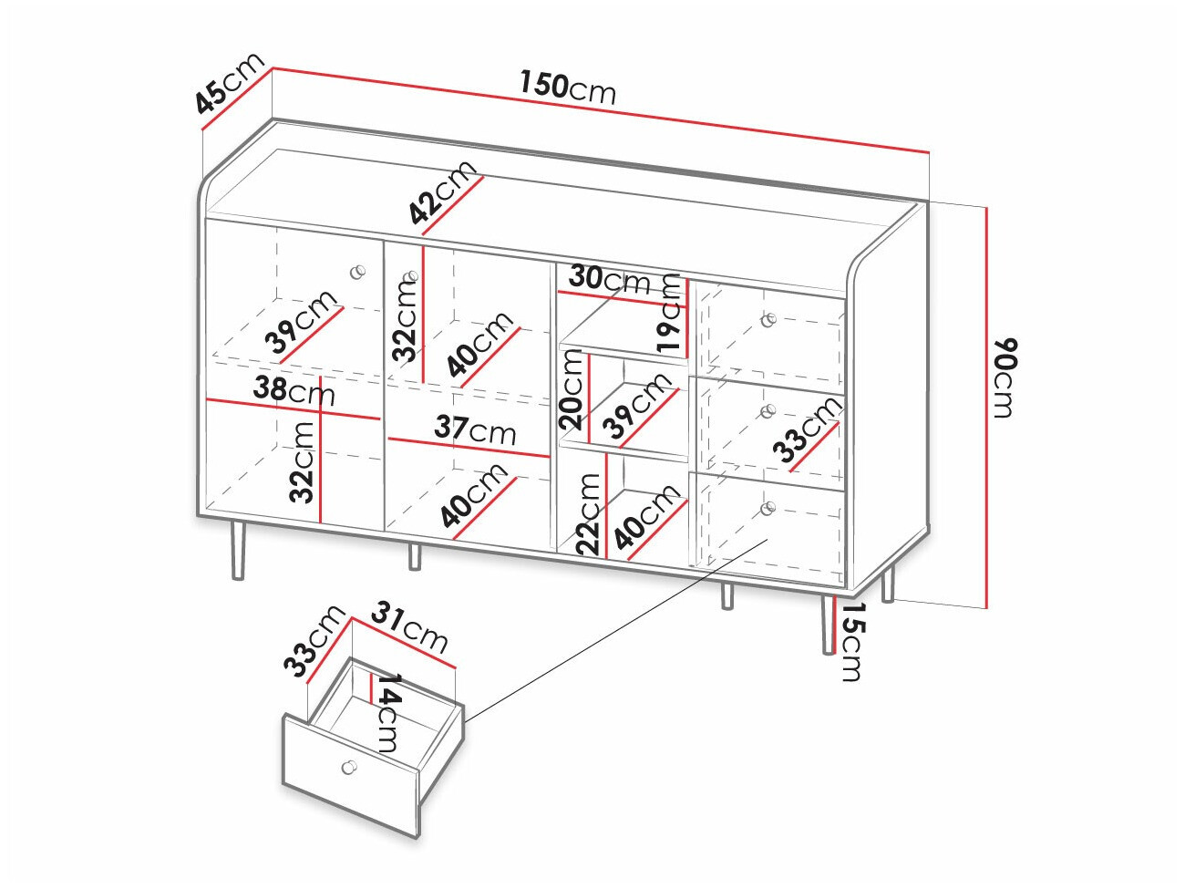 Kомод Ferenou 100