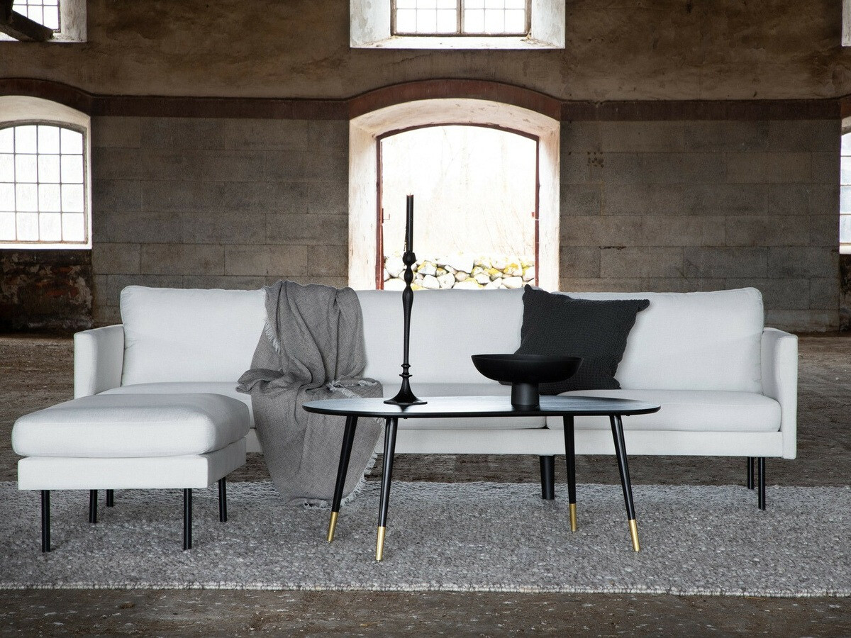 Mīksto mēbeļu komplekts Fercame 105 (Melns + Bēšs)