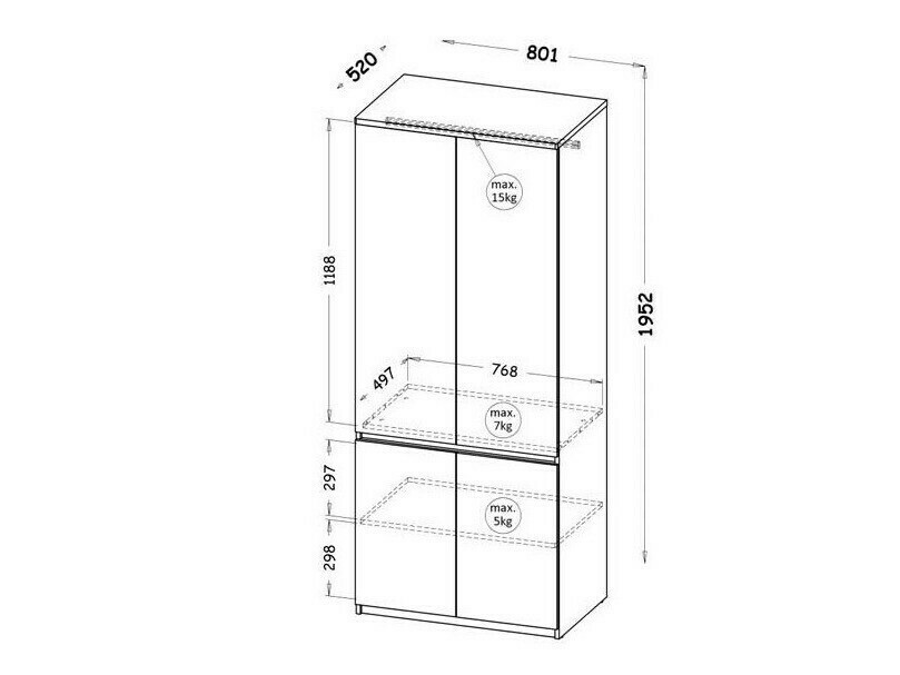 Skapis Evaropha 100 (Balts)