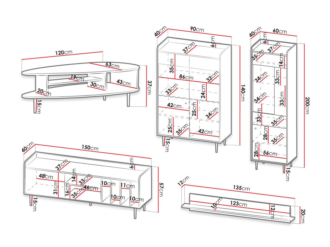 Viesistabas komplekts Ferenou 112