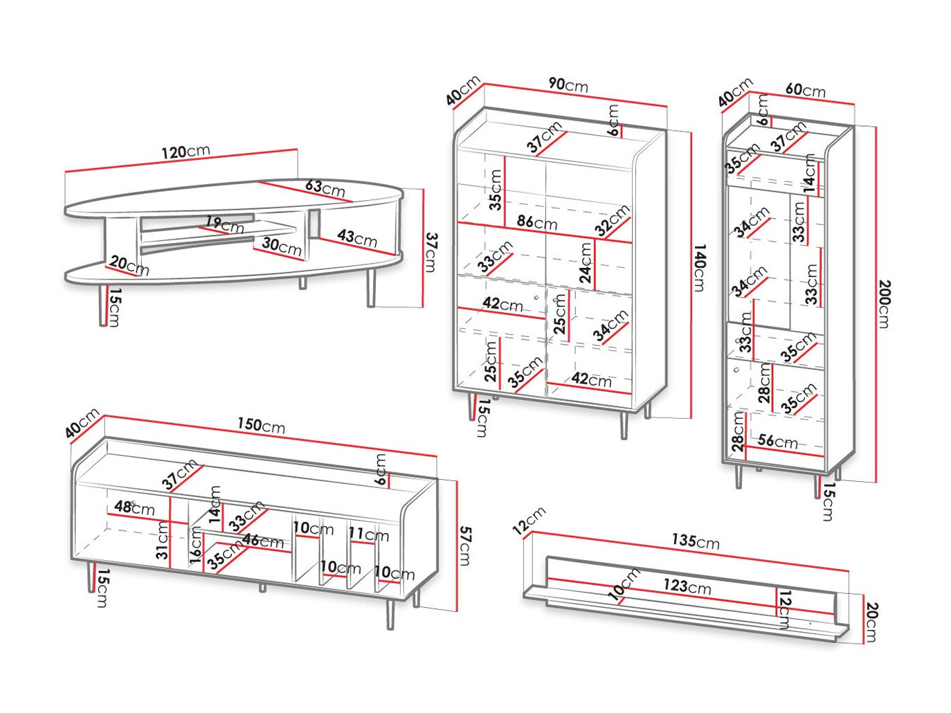 Viesistabas komplekts Ferenou 112