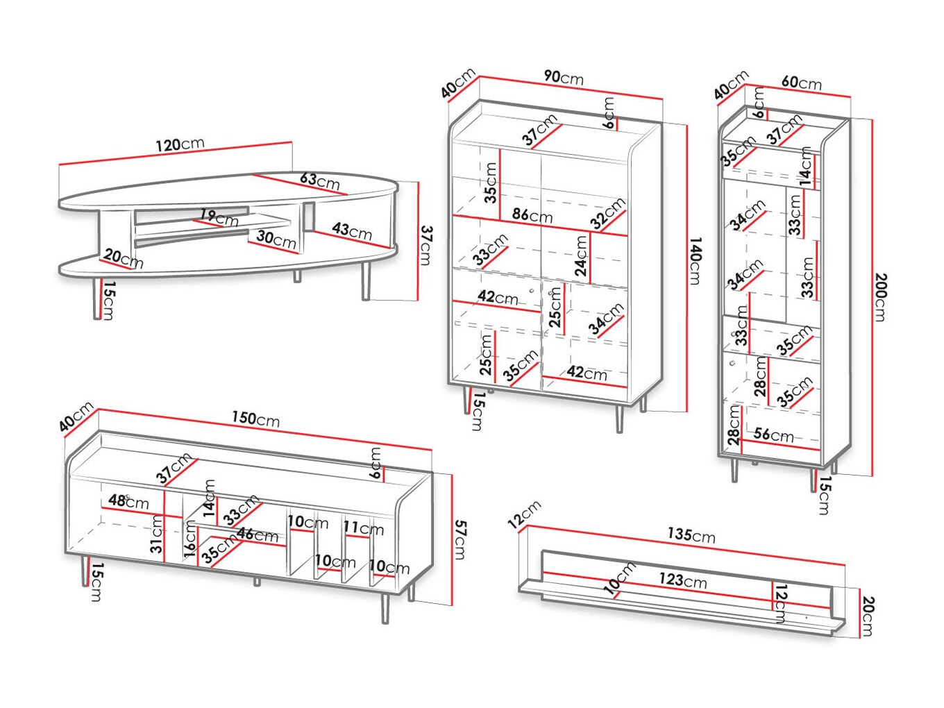Viesistabas komplekts Ferenou 112