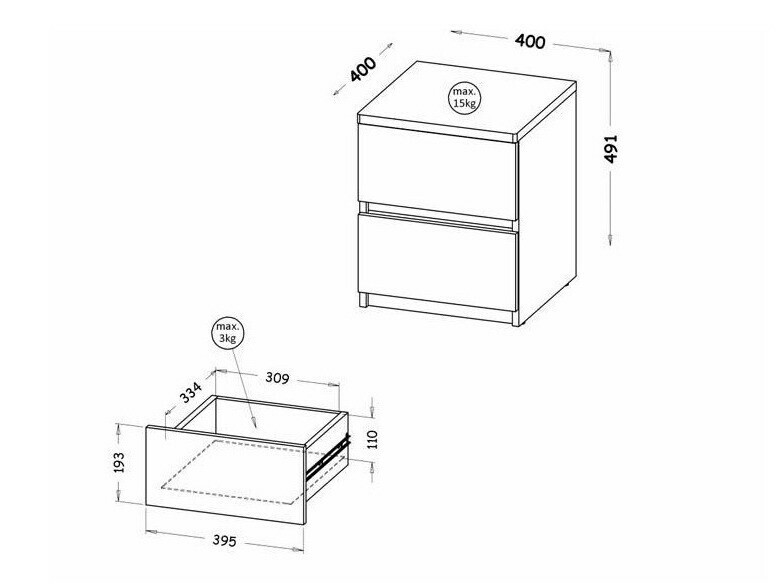 Naktsgaldiņš Evaropha 109 (Votan ozols + Balts)