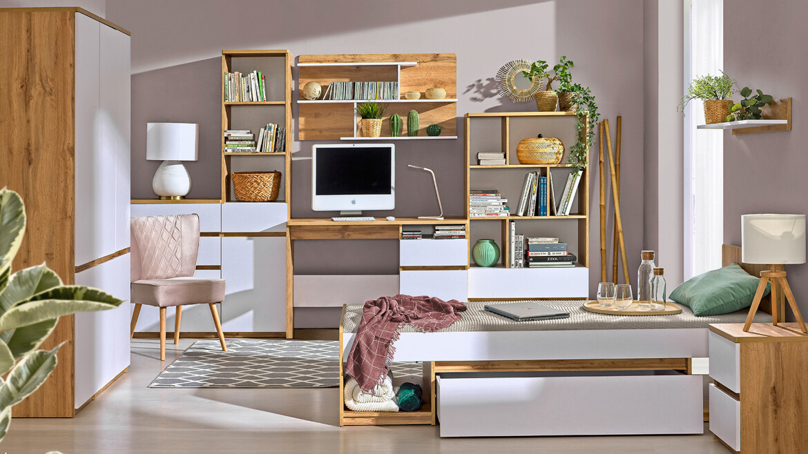 Piekarams plaukts Evaropha 107 (Votan ozols + Balts)