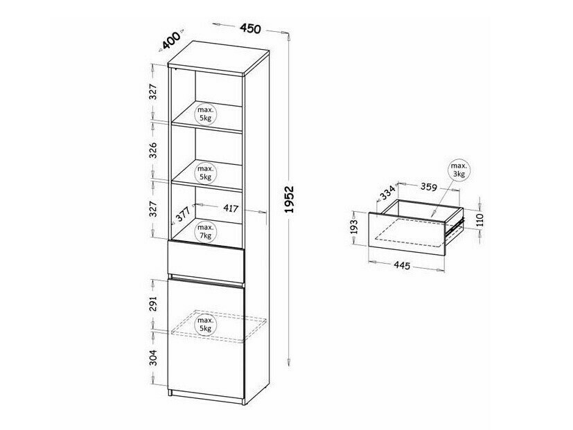 Стеллаж Evaropha 102 (Белый)