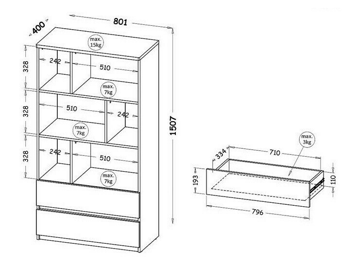 Стеллаж Evaropha 103 (Белый)