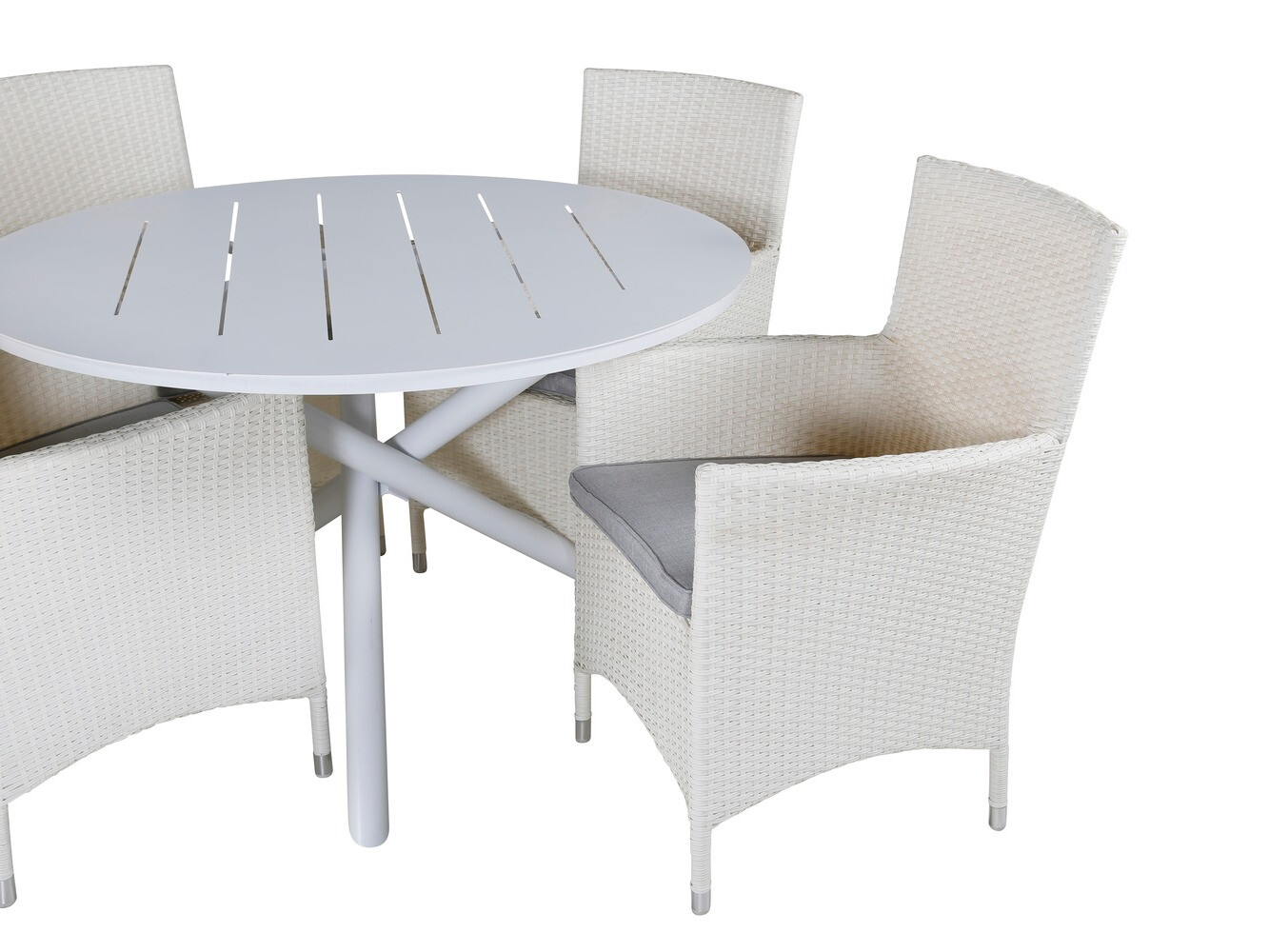 Dārza atpūtas krēsls Dallas 739 (Balts + Pelēks)